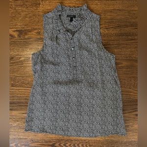 JCrew Women’s Silk Black and White Blouse Size 4